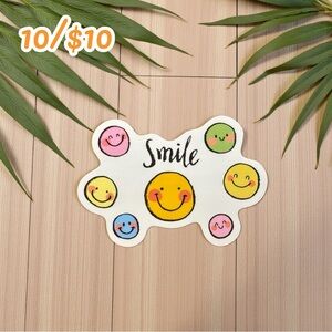 Multicolor Smiley Bubble Sticker – “Smile” – 2 1/2”